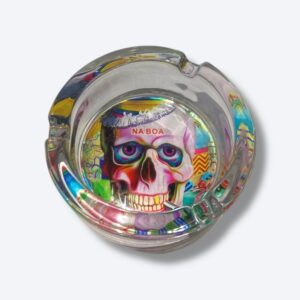 Cinzeiro de Vidro Na Boa Skull Happy